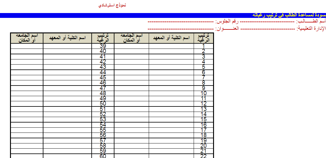 تنسيق الكليات 2021