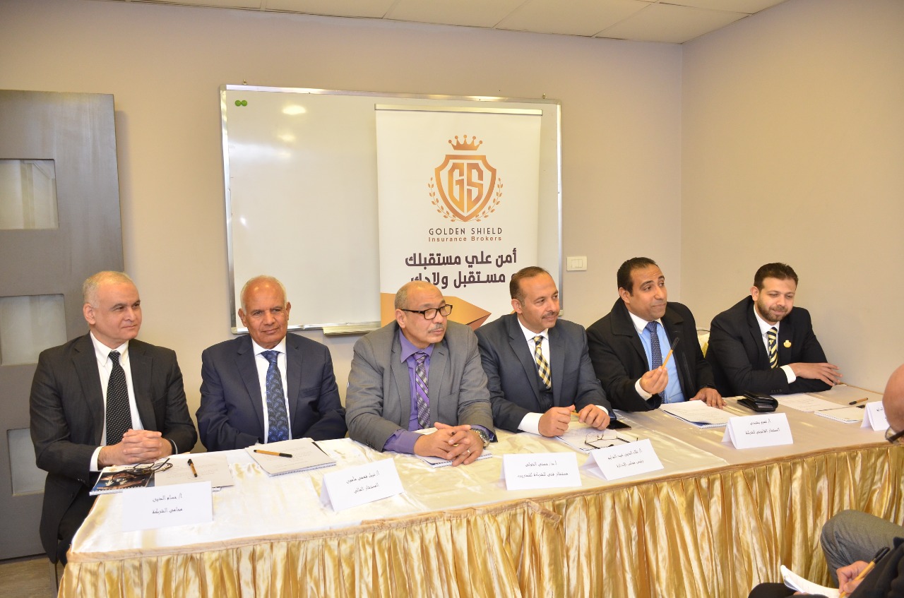 جانب من قيادات الدرع الذهبي بالمؤتمر الصحفي