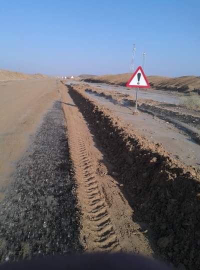 الطرق المتأثرة بالسيول