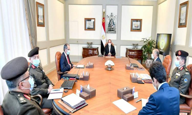 الرئيس السيسي خلال الاجتماع