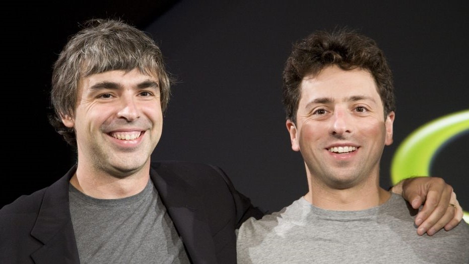 مؤسسا شركة جوجل الأمريكية لارى بيج وشريكة سيرجى