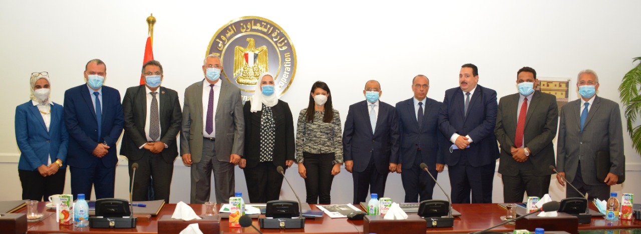 اجتماع وزراء التعاون الدولى والتنمية المحلية والزراعة والتضامن الاجتماعى