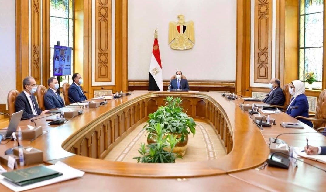 الرئيس السيسي أثناء الاجتماع