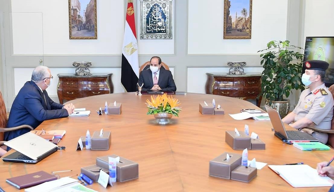 الرئيس السيسي خلال الاجتماع