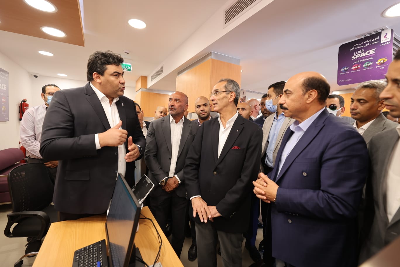 جانب من افتتاحات وزير الاتصالات