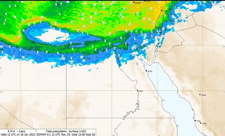 حالة الطقس غدا الأربعاء