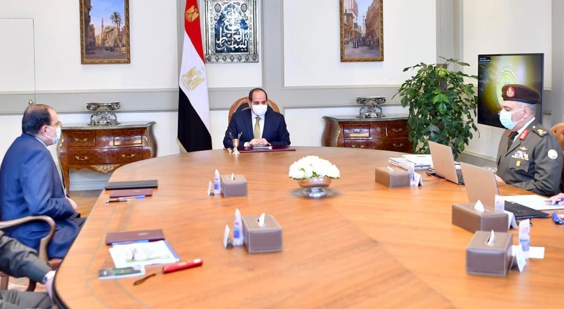 الرئيس السيسي خلال الاجتماع