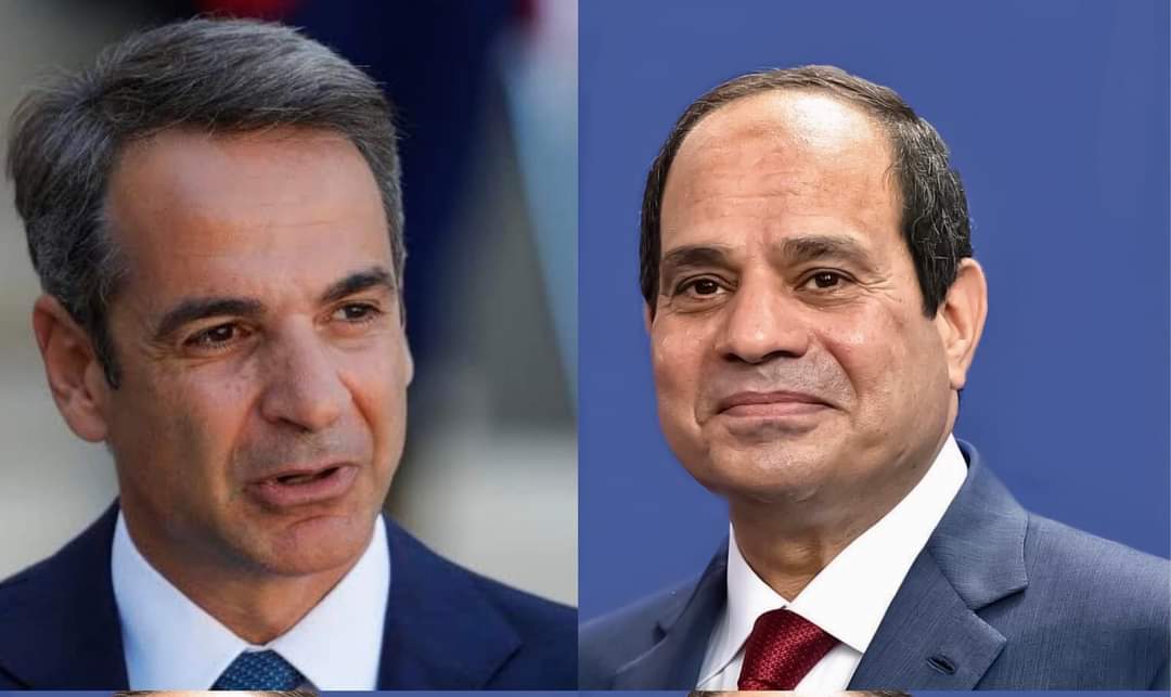 الرئيس السيسي يعقد اجتماعاً عبر الفيديو كونفرنس مع رئيس وزراء اليونان