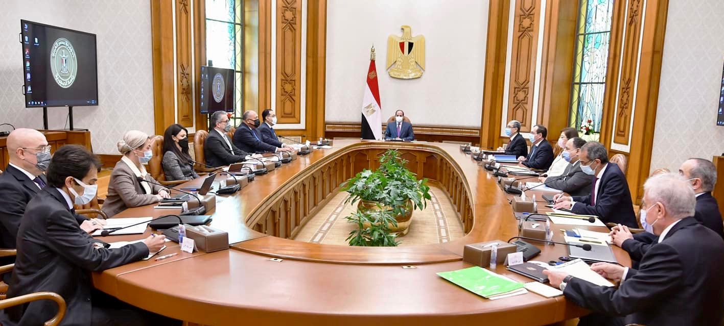 الرئيس السيسي خلال الاجتماع