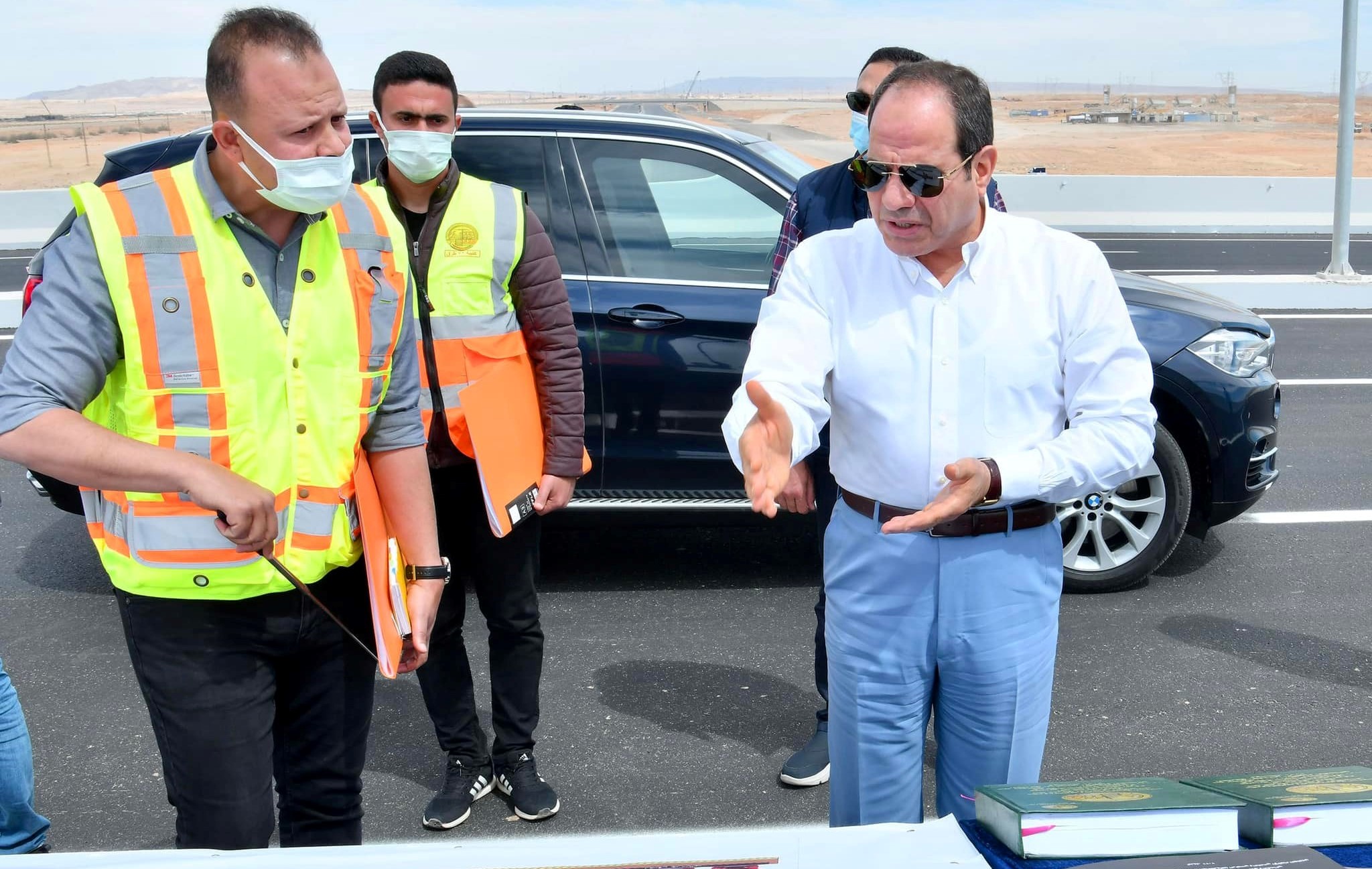 الرئيس السيسي أثناء الجولة التفقدية