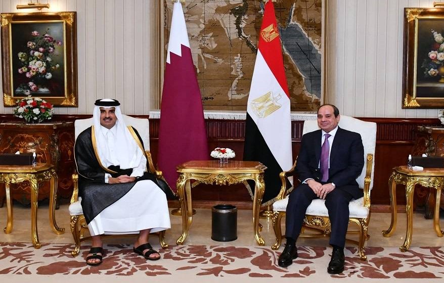 الرئيس السيسي يستقبل أمير قطر