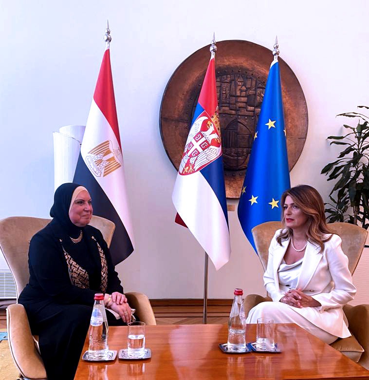 لقاء وزيرة التجارة ونظيرتها الصربية