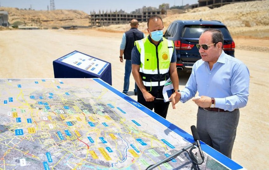 الرئيس السيسي خلال الجولة