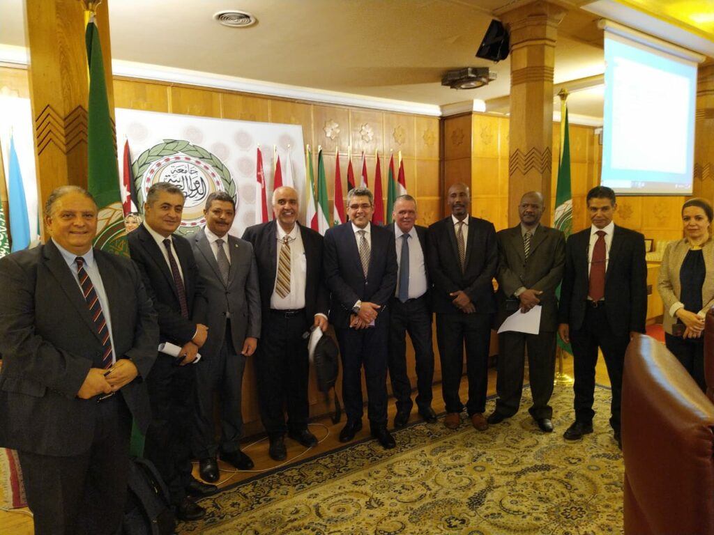 جانب من الاجتماع بجامعة الدول العربية