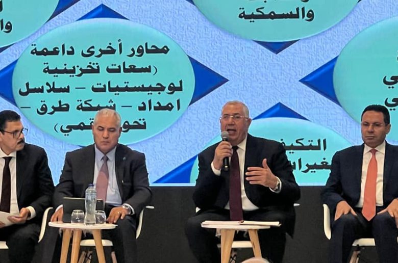 وزير الزراعة خلال المؤتمر الاقتصادي