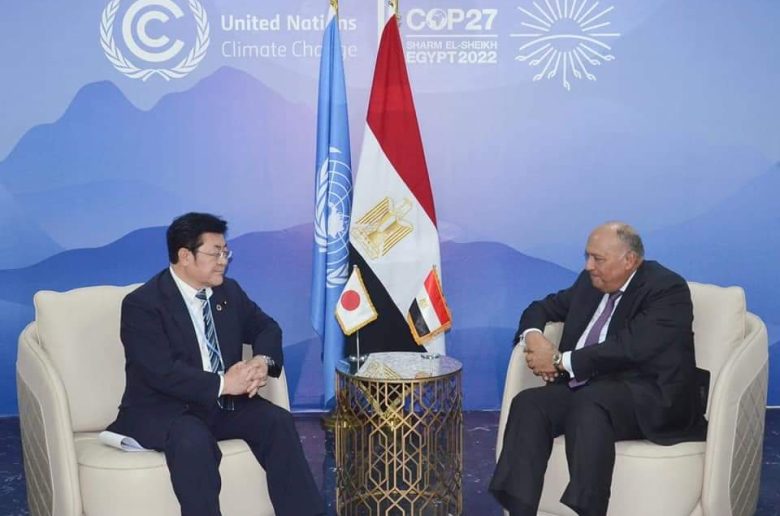 شكري يستقبل وزير المناخ الياباني لبحث التعاون الثنائي بمجالات البيئة 