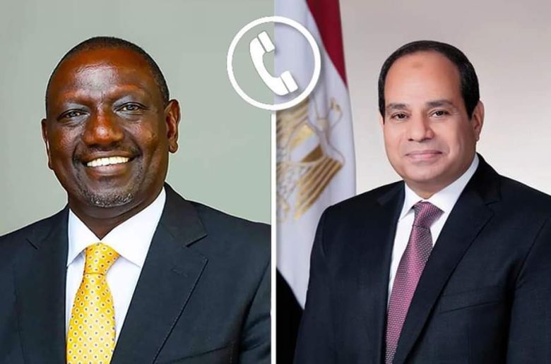 الرئيس السيسي يبحث تطورات الأزمة في السودان مع نظيره الكيني
