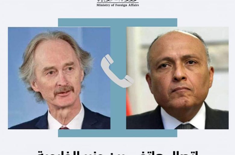 وزير الخارجية يناقش خطوات «تسوية الأزمة السورية» مع مبعوث الأمم المتحدة