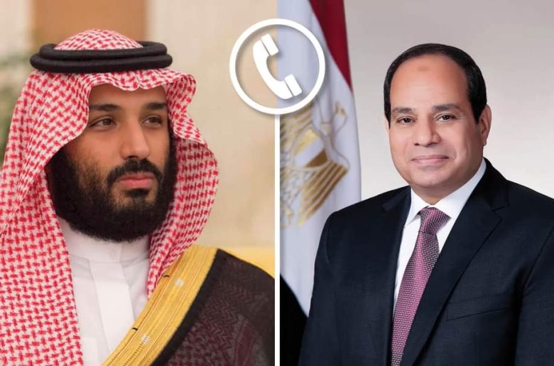الرئيس السيسي وولي العهد السعودي يبحثان مستجدات التصعيد الفلسطيني والإسرائيلي