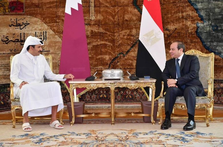 لقاء بين الرئيس السيسي والأمير تميم