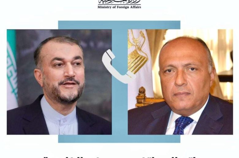 وزير الخارجية يبحث الأوضةع في قطاع غزة مع نظيره الإيراني