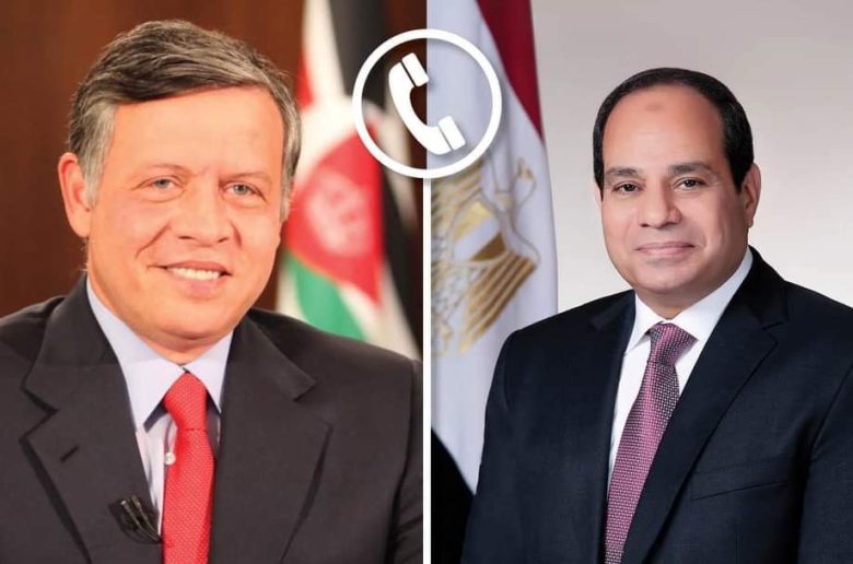 الرئيس السيسي وعاهل الأردن يناقشان جهود إنفاذ المساعدات إلى قطاع غزة