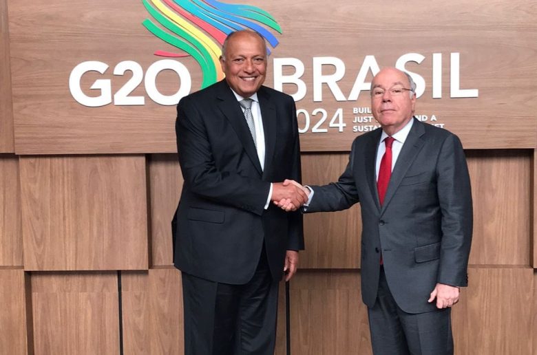 وزير الخارجية يفتتح مشاركته في اجتماعات مجموعة العشرين بلقاء نظيره البرازيلي