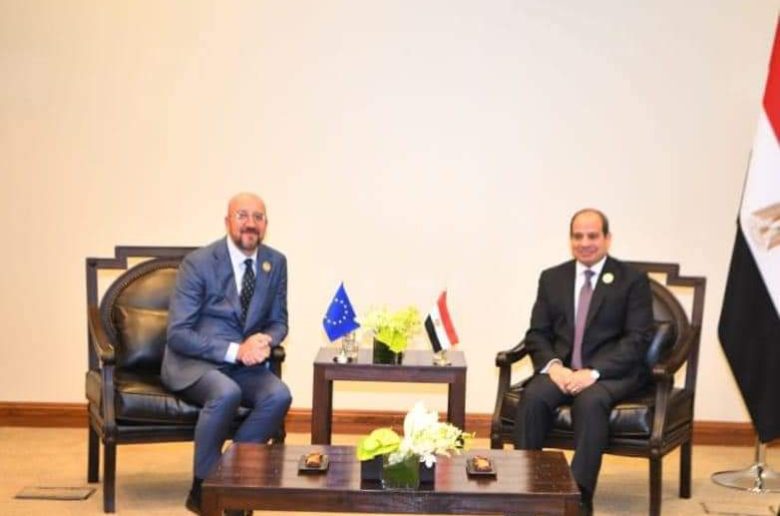 الرئيس السيسي ورئيس المجلس الأوروبي يبحثان الأوضاع بالشرق الأوسط
