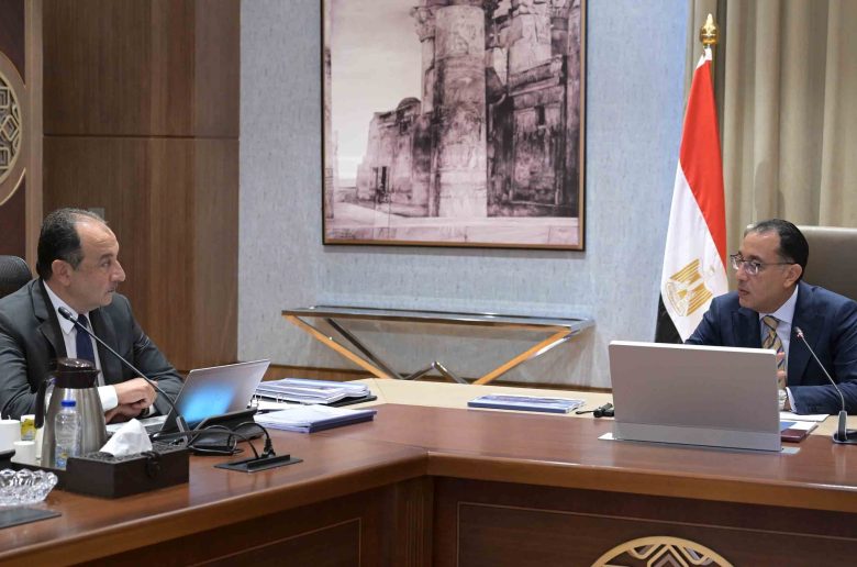 جانب من لقاء رئيس الوزراء مع وزير قطاع الأعمال العام