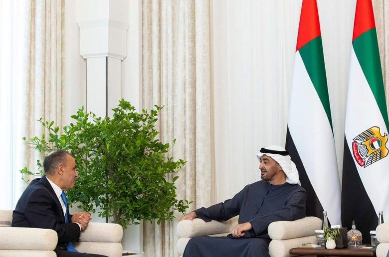 وزير الخارجية والهجرة يلتقي مع رئيس دولة الإمارات العربية المتحدة