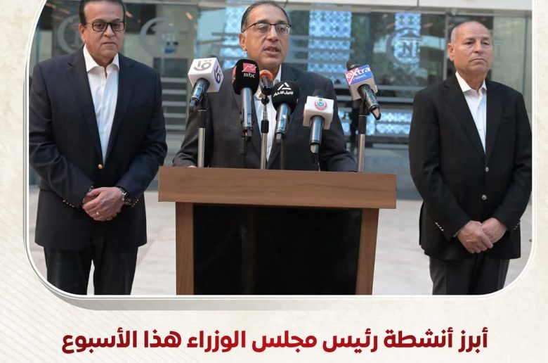 أنشطة رئيس الوزراء خلال أسبوع.. اجتماعات وجولات لمتابعة المشروعات القومية