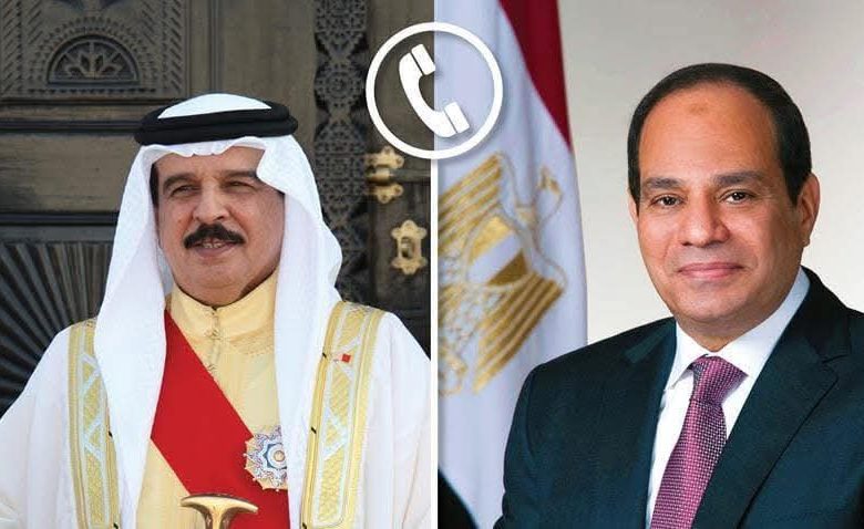 الرئيس السيسي وملك البحرين يؤكدان قوة ومتانة العلاقات بين البلدين