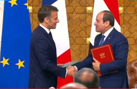 الرئيس السيسي ونظيرة الفرنسي