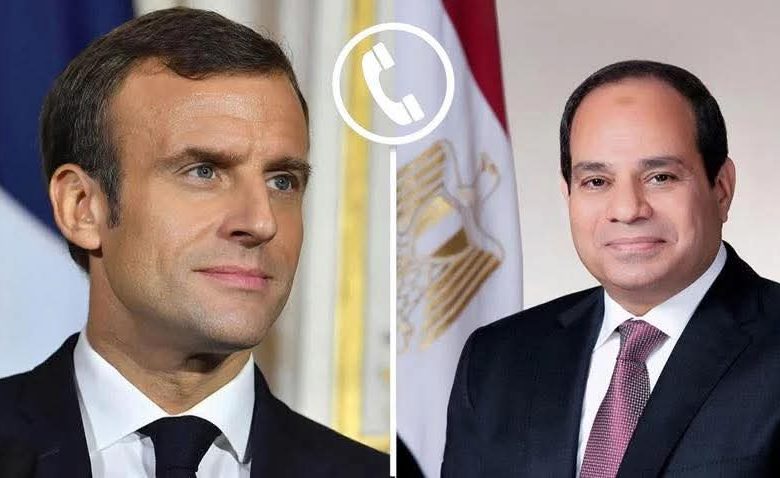 الرئيسان السيسي وماكرون يشددان على استمرار التنسيق بمواجهة الأزمات الإقليمية والدولية