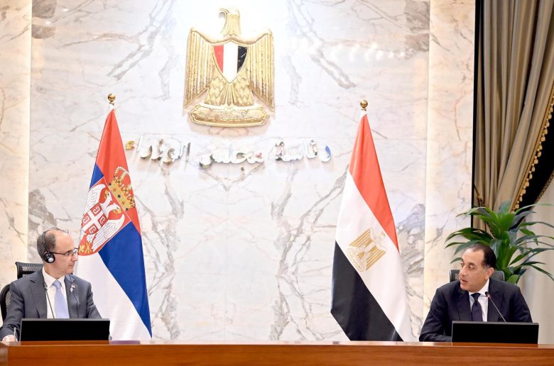 رئيس الوزراء: نتطلع للعمل لزيادة التبادل التجاري في المنتجات الزراعية مع صربيا
