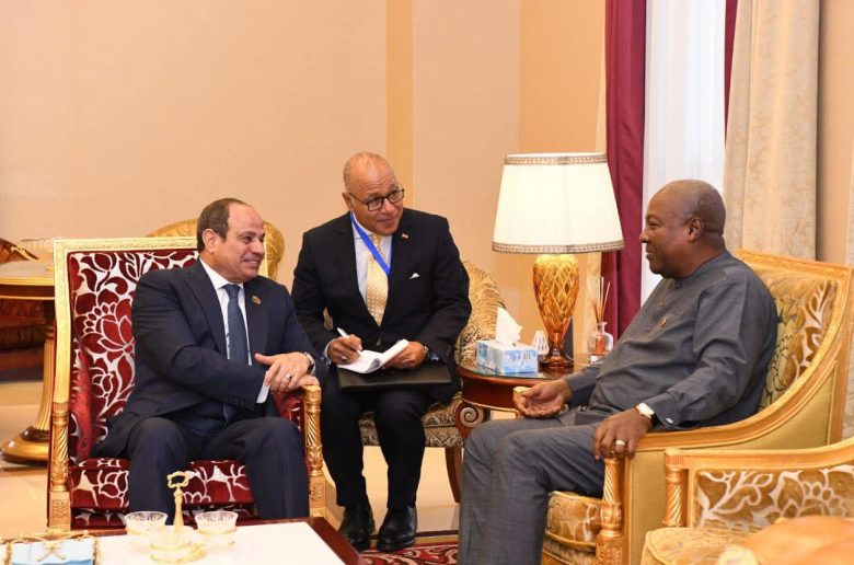 الرئيس السيسي يبحث سبل تعزيز العمل الجماعي بقارة الأفريقية مع نظيره الغاني