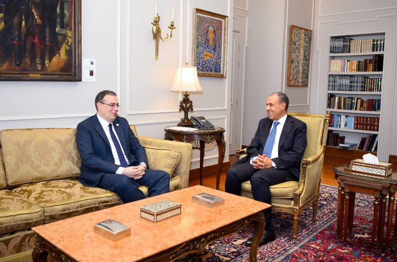 وزير الخارجية يبحث مع رئيس جهاز التنظيم والإدارة سبل تعزيز التعاون