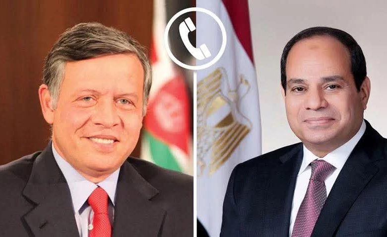 مصر والأردن تؤكدان ضرورة تحقيق التهدئة ووقف الأعمال المؤدية لتعميق الأزمة
