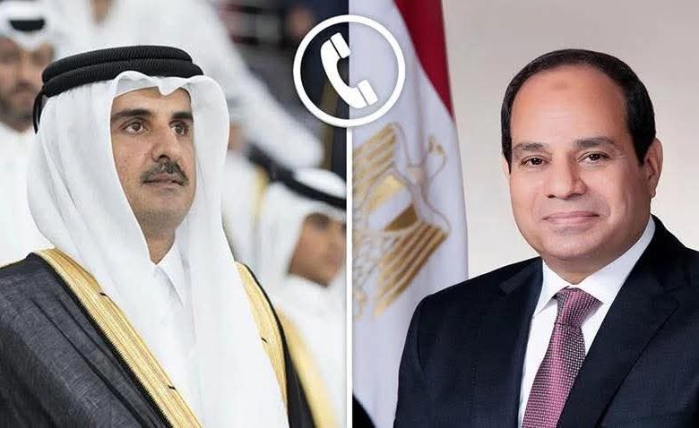 الرئيس السيسي يؤكد دعم مصر الكامل لما تتخذه قطر من إجراءات لحماية أمنها