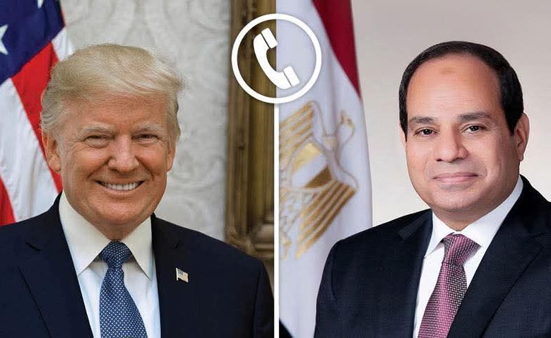 الرئيس السيسي يؤكد أهمية دعم ترامب ورعايتة لتنفيذ اتفاق وقف إطلاق النار