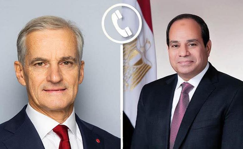 الرئيس السيسي: نتطلع للتعاون مع النرويج في إطار التحضير لمؤتمر إعادة الإعمار 