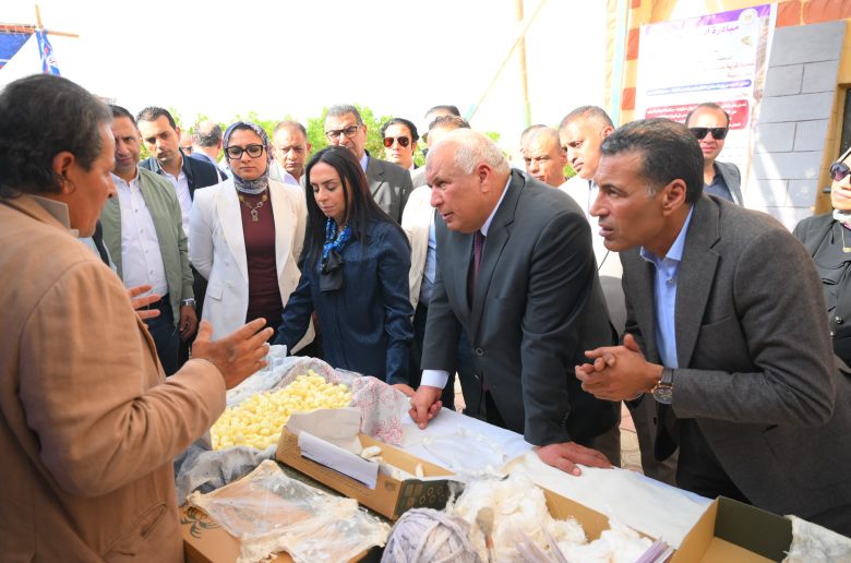 وزيرة التضامن تتفقد وحدة إنتاج الحرير خلال زيارتها لمحافظة الوادي الجديد 