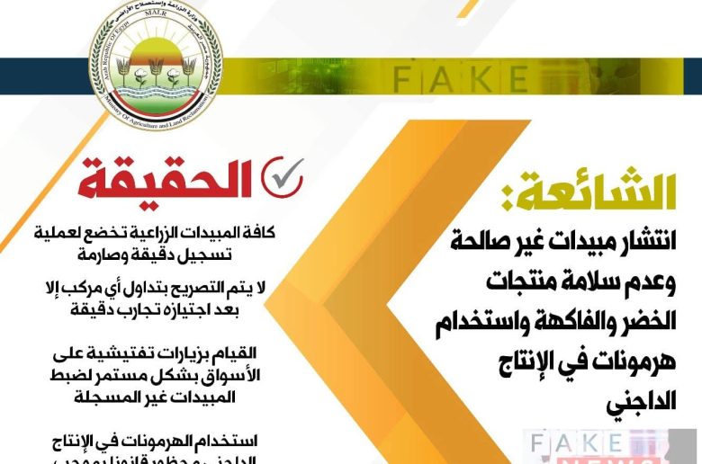 وزارة الزراعة تؤكد سلامة المحاصيل الزراعية والدواجن وتوضح آليات الرقابة الصارمة