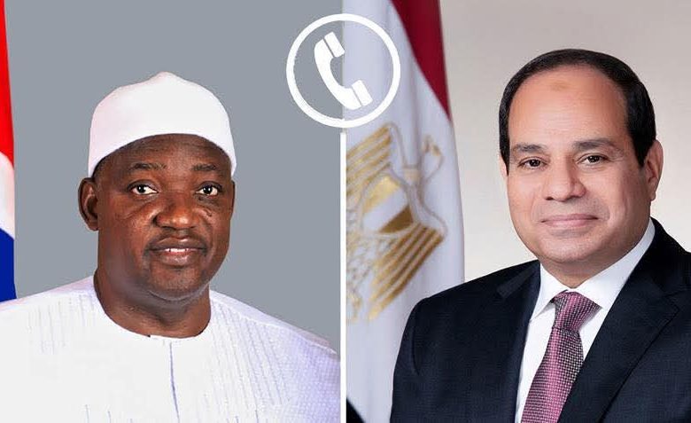الرئيس السيسي: نحرص على الارتقاء بالتعاون الثنائي مع جامبيا بمختلف المجالات