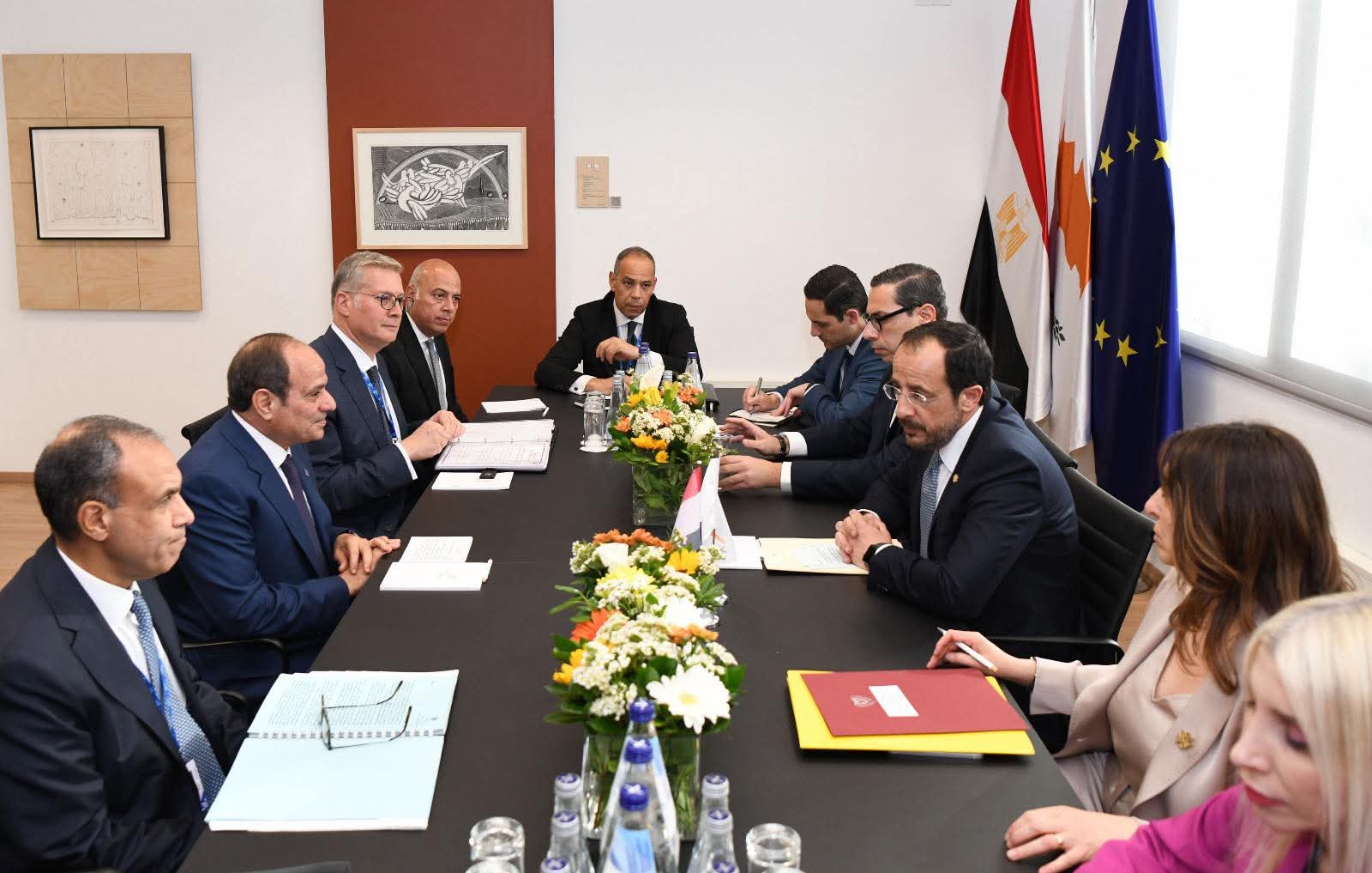 الرئيسان السيسي وكريستودوليدس يبحثان ربط حقول الغاز القبرصية بالبنية التحتية المصرية